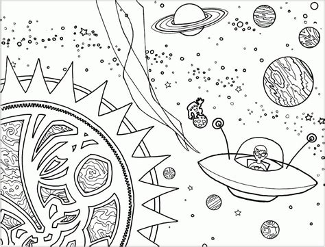 Cute Space Coloring Page - Free Printable Coloring Pages for Kids