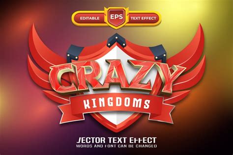 Crazy 3d game logo with editable text effect