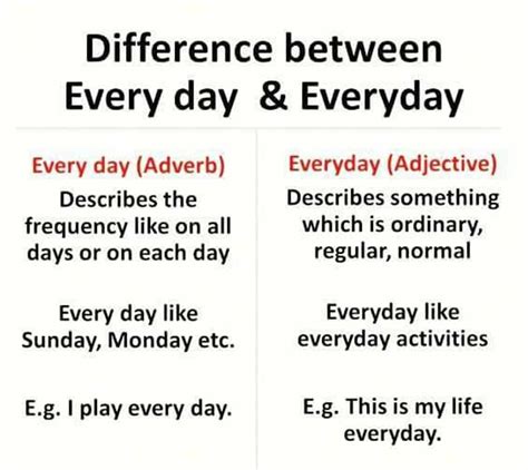 Everyday vs Every Day: When to Use Everyday or Every Day (with Useful Examples) - ESLBUZZ