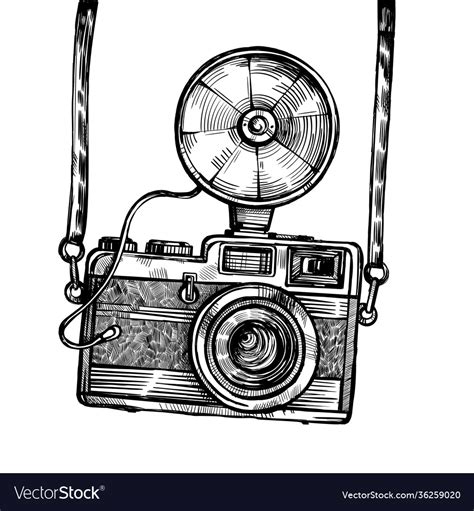 Vintage Camera Drawing