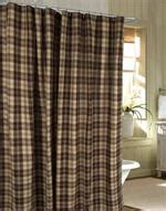 Millville Check Brown Shower Curtain