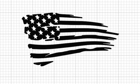 Ripped Flag Drawing