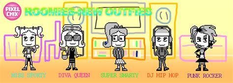 Pixel Chix-Roomies-New Outfits by zigaudrey on DeviantArt