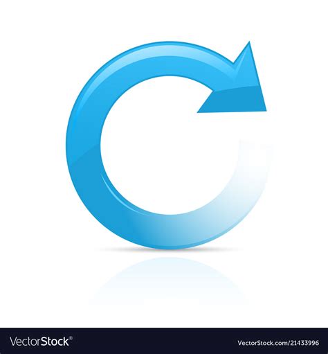 Refresh or reload symbol - blue circular arrow Vector Image