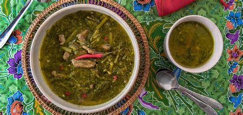 Sour Beef Soup With Morning Glory - Samlor Machou Kroeung Sach Ko Asian ...