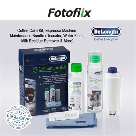 DeLonghi Coffee Care Kit, Espresso Machine Maintenance Bundle (Descaler, Water Filter, Milk ...