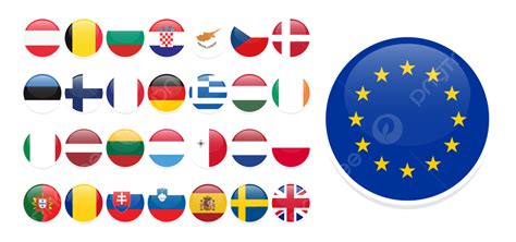 European Union Countries Flags, European Union Flag, Europe Flag, Flag PNG and Vector with ...