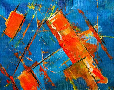 Blue and Orange Abstract Painting · Free Stock Photo