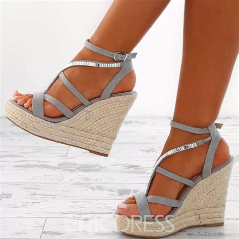 Ericdress Rhinestone Woven Platform Strappy Wedge Heel Espadrille ...