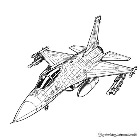 Realistic Fighter Jet Coloring Pages - Free & Printable!