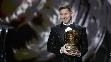 Lionel Messi wins men's Ballon d'Or award for record 7th time