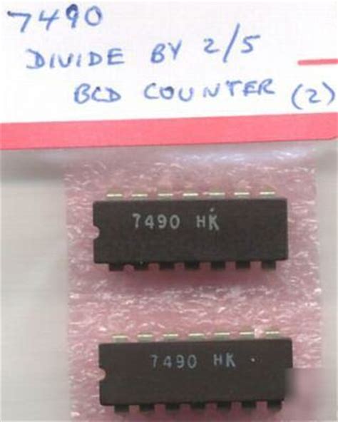 Ic - 7490 divide by 2/5 bcd counter (qty 2) mint