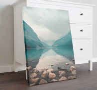 Peaceful water landscape canvas wall art - TenStickers