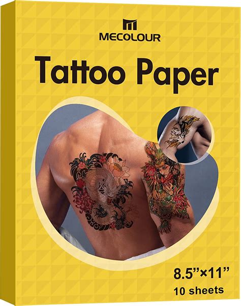 Printable Temporary Tattoo Paper for Laser/Inkjet Printer - 8.5"X11"-10 ...