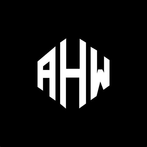 AHW letter logo design with polygon shape. AHW polygon and cube shape logo design. AHW hexagon ...