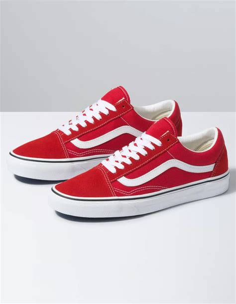 VANS Old Skool Racing Red & True White Shoes - RED - 351355300 | Red ...