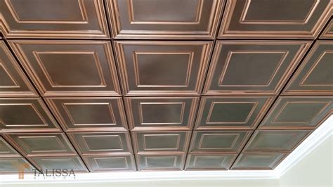 224 Antique Copper Faux Tin Ceiling Tile - DIY Ceiling Decor - Install Ceiling Tiles - YouTube