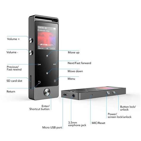 AGPTEK M30 Portable Bluetooth MP3 Player | Gadgetsin