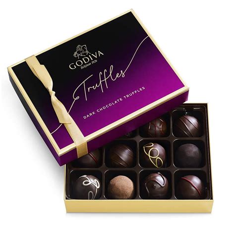 Godiva 14227 Chocolatier Dark Chocolate Truffles Assorted Chocolate ...