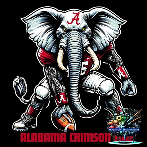 2024 Rose Bowl Alabama Elephant Mascot College Football, Png, Dtf, Dtg, POD Design, Commercial ...