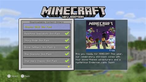 Minecraft: Wii U Edition gets Minecon 2016 Skin Pack - Nintendo Everything