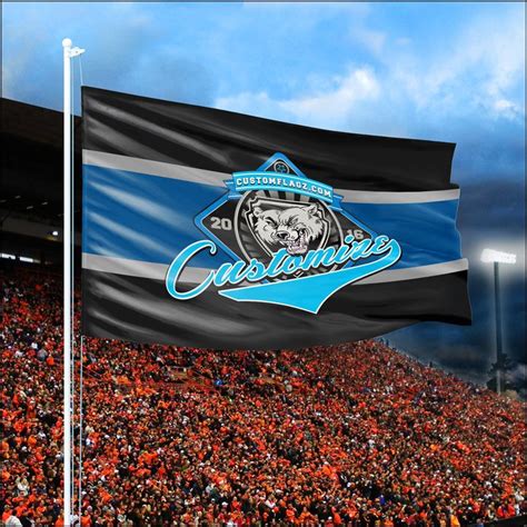 Custom made pole flag! Get your mascot/colors how you want them on your ...