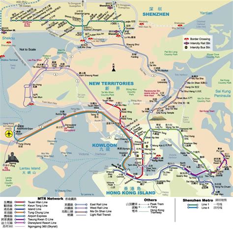 MTR Hong Kong map - MTR map of Hong Kong (China)