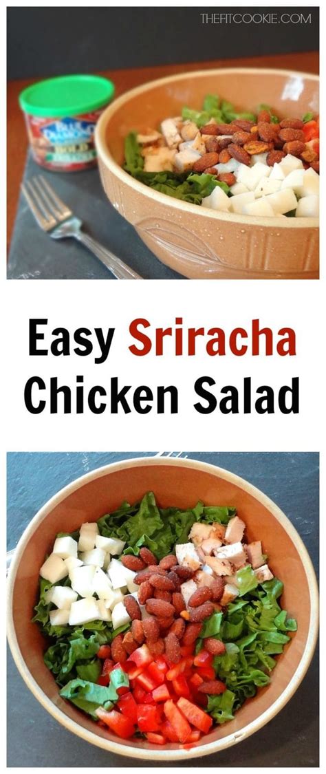 Easy Sriracha Chicken Salad (Gluten Free) • The Fit Cookie