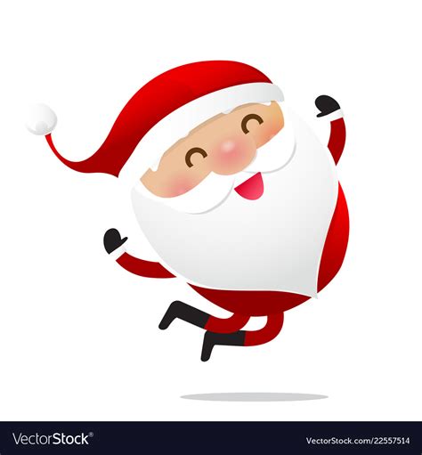 Happy christmas character santa claus cartoon 016 Vector Image