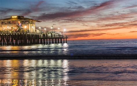 Santa Monica Beach Pier at Night, Los Angeles | Santa Monica… | Flickr