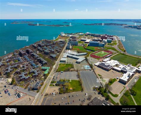 University of Massachusetts (UMass) Boston campus aerial view in ...