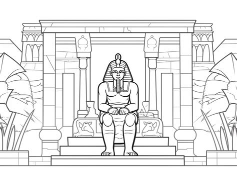 Egyptian Civilization Coloring - Coloring Page