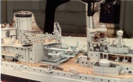 Scratch built model of HMS Repulse, scale 1/162