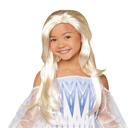 Disney Frozen 2 Elsa the Snow Queen Wig, 20" Long with Iconic Braid for Girls Costume, Dress Up ...