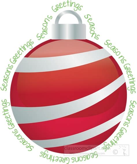 Christmas Clipart-christmas ornament with seasons greetings text clipart 2