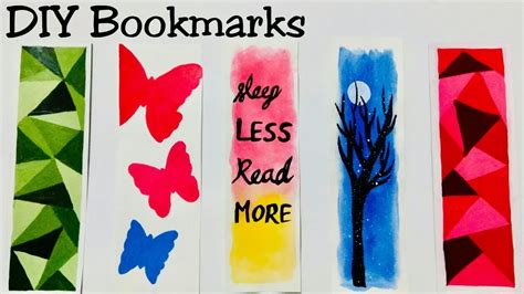 DIY Bookmark Tutorial (step by step) 4 ideas on bookmarks designs