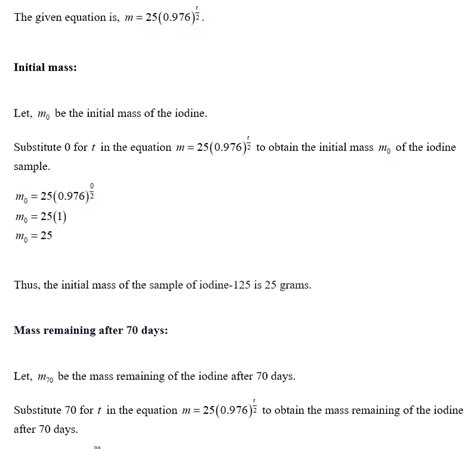 [Solved] A sample of iodine -125 undergoes radioactive decay. the equation... | Course Hero