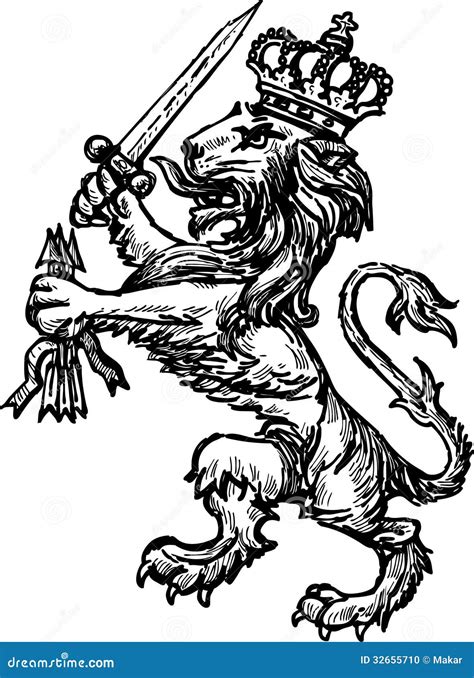 Heraldic Lion Stock Photo - Image: 32655710