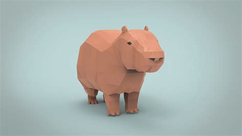 Low Poly Capybara free VR / AR / low-poly 3D model | CGTrader