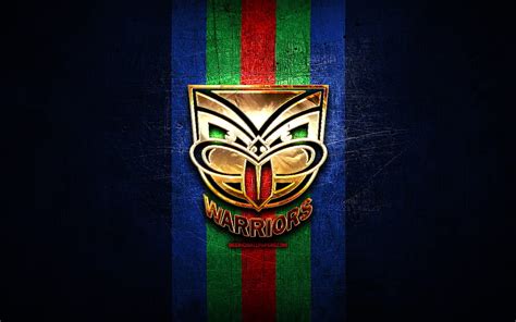 New Zealand WarriorsNova Zelândia clube de rugbyNRLlogotipo azulfibra de carbono azul de ...