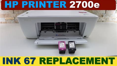 Installing Setup Ink Cartridges in HP Deskjet 2700 All-In-One Printer ...