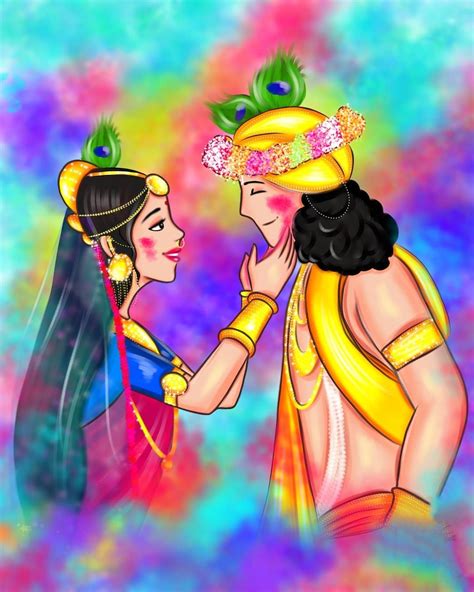 Radha krishna holi painting images Wallpaper