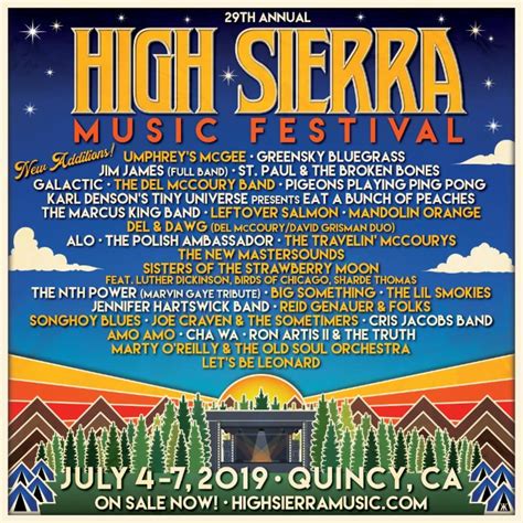 High Sierra Music Announces Additional Artists for 2019 Festival - YEW!