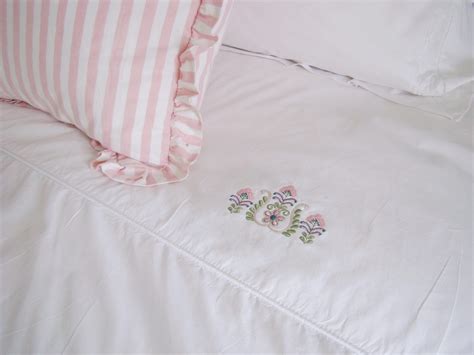 Floral Flat Sheet | Embroidered Bed Linen | Cotton & Company