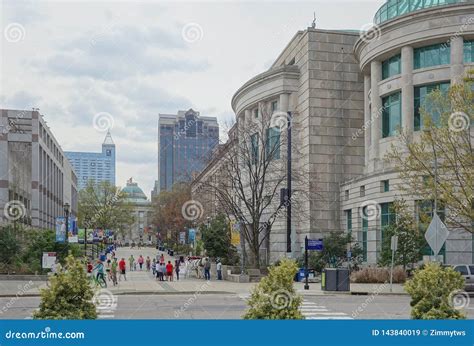 RALEIGH,NC/USA - 03-30-2019: Pedestrian Mall In Downtown Raleigh NC ...