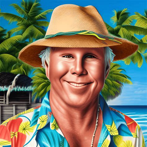 Graphic of Young Jimmy Buffett in Hyper Realistic Intricate Detail · Creative Fabrica