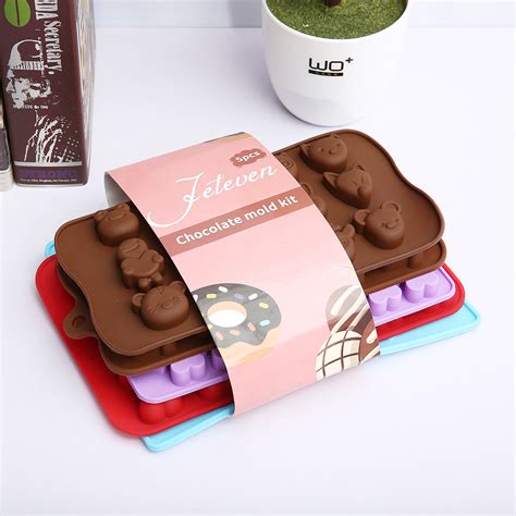 5 PCS Silicone Chocolate Candy Molds for DIY