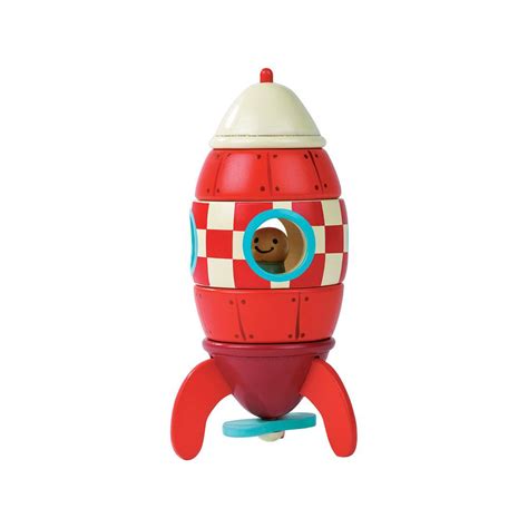 Magnetic Wooden Toy Rocket | Toy rocket, Baby toys, Baby toddler toys