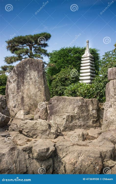 Japanese Garden Sculpture stock photo. Image of clear - 47369938