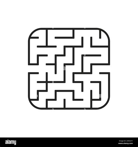 Abstract square maze. Easy level of difficulty. Game for kids. Puzzle ...